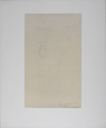 Litografía Modigliani - Portrait de Blaise Cendrars