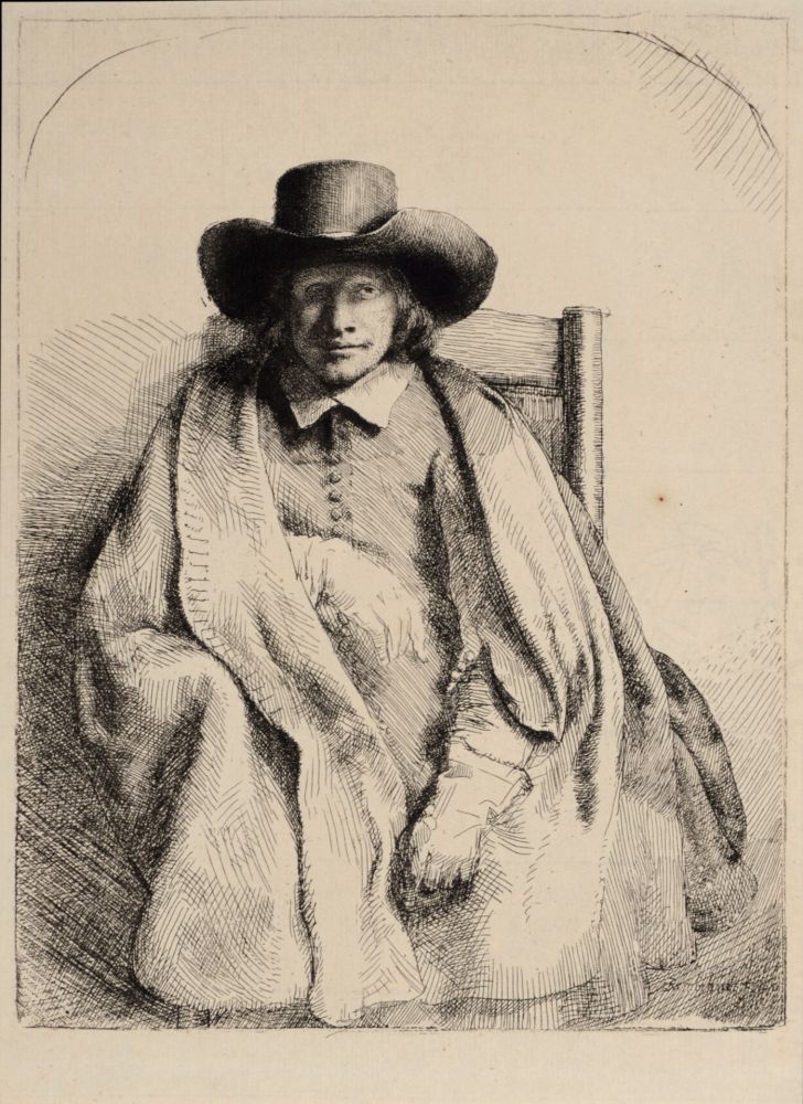 Heliograbado Rembrandt - Portrait de Clément de Jonghe