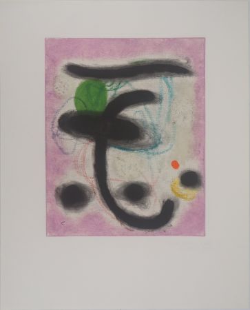Litografía Miró - Portrait de Femme