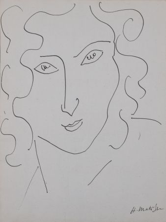 Litografía Matisse - Portrait de femme, 1947
