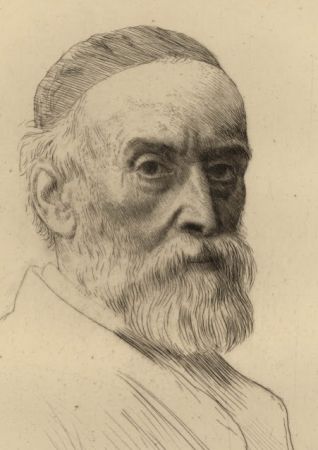 Grabado Legros - Portrait de G.F. Watts R.A.