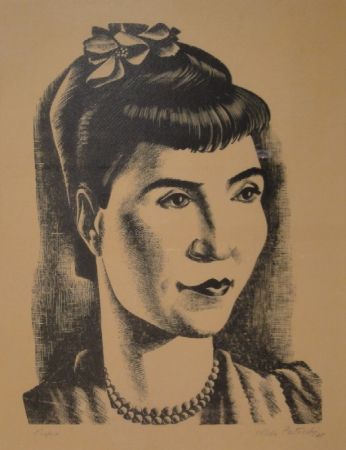 Grabado En Madera Patocchi - Portrait de Madame Vreni Bonizzi