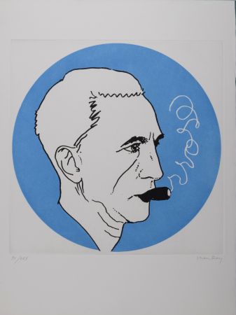 Grabado Ray - Portrait de Marcel Duchamp, 1971 - Hand-signed