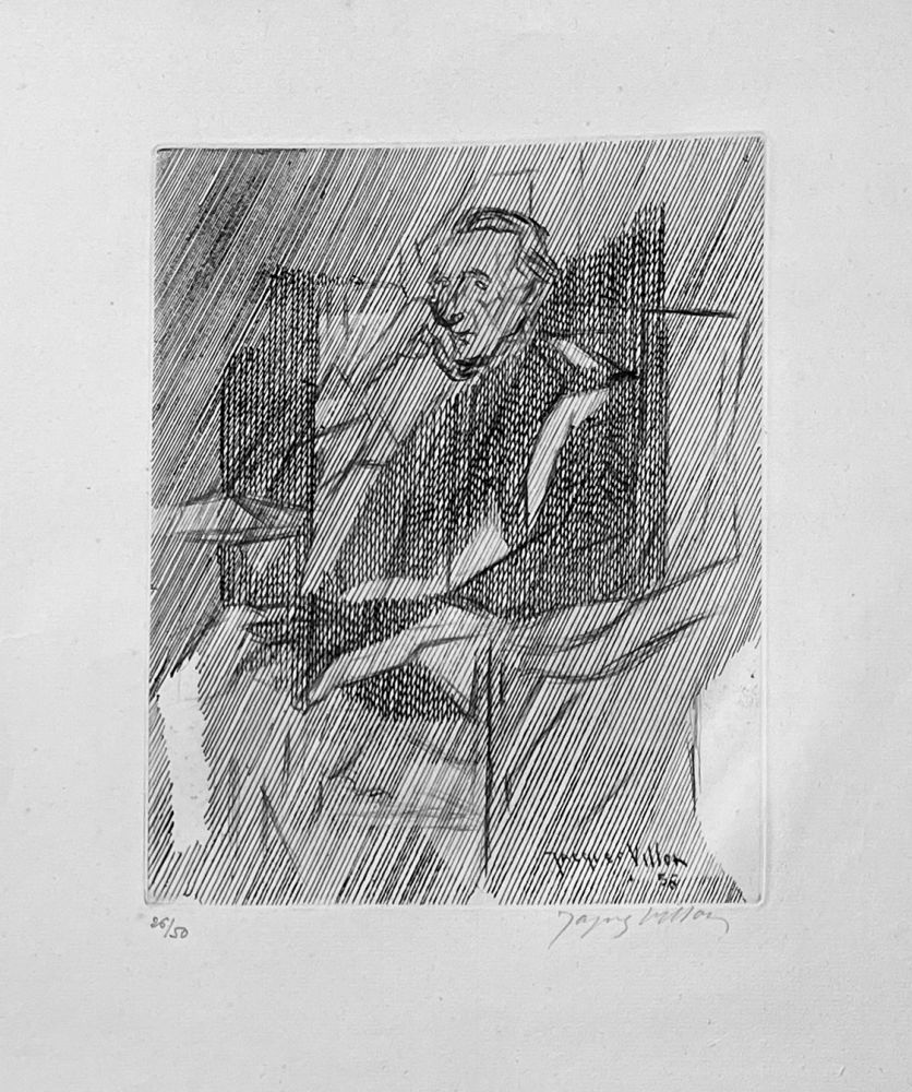 Grabado Villon - Portrait de Marcel Duchamps
