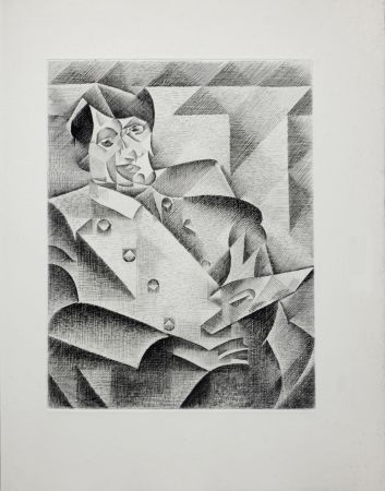 Grabado Gris  - Portrait de Picasso, 1947