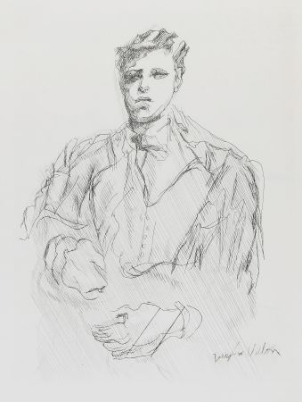 Grabado Villon - Portrait de Rimbaud