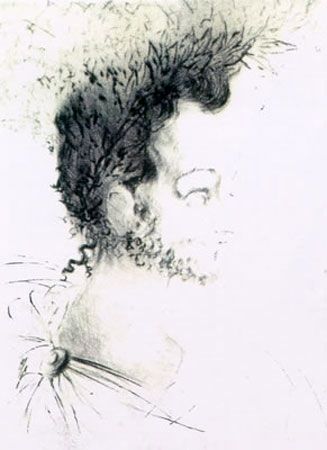 Grabado Dali - Portrait de Ronsard (Portrait of Ronsard)