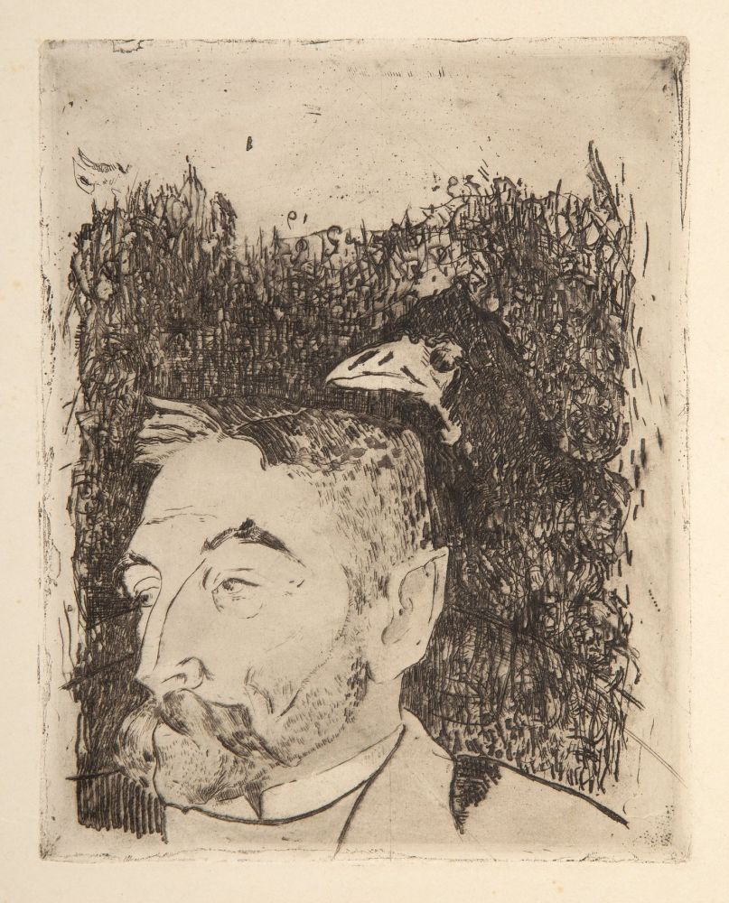 Grabado Gauguin - Portrait de Stéphane Mallarmé