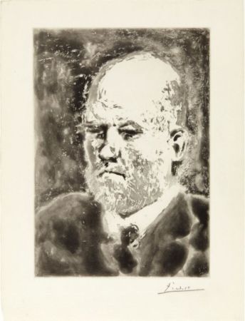 Aguatinta Picasso - Portrait de Vollard I