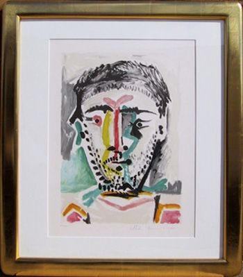 Litografía Picasso - Portrait d'Homme