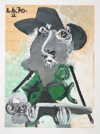 Litografía Picasso - Portrait d'Homme Au Chapeau