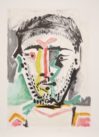 Litografía Picasso - Portrait d'Homme, J-103
