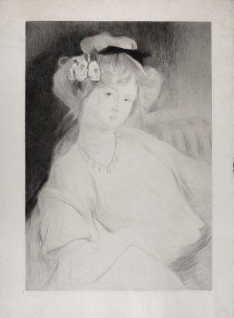 Grabado Chahine - Portrait d'élégante, c. 1907