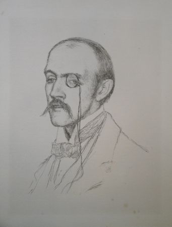 Litografía Rysselberghe - Portrait “Henri de Regnier“