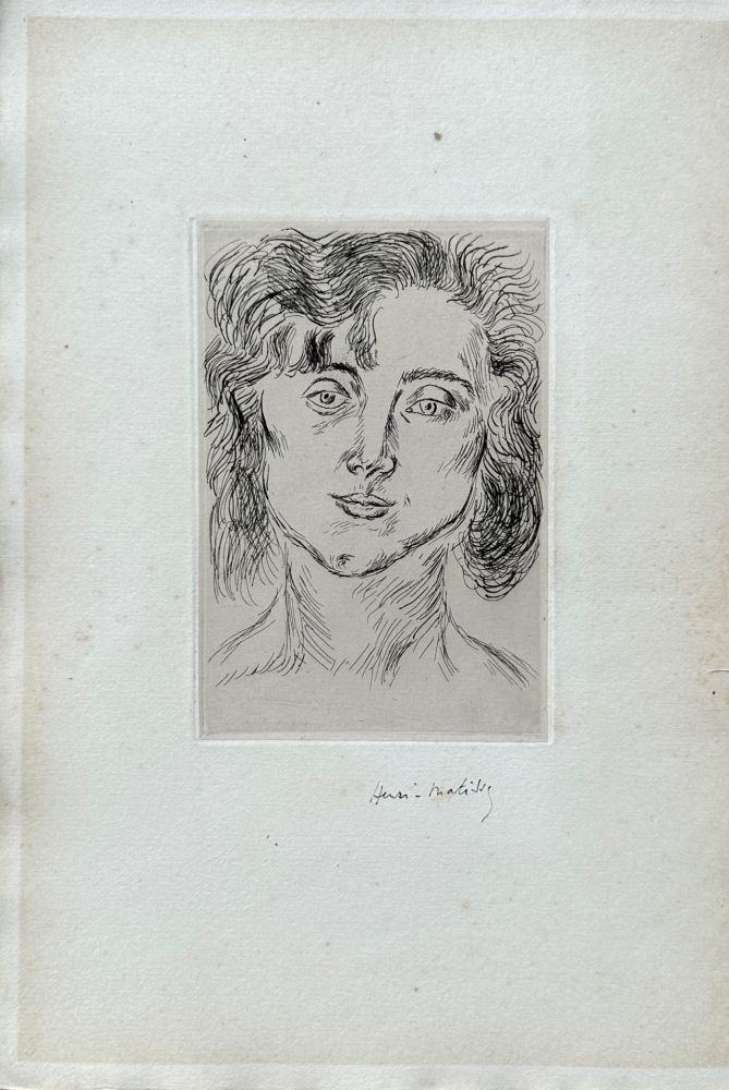 Grabado Matisse - Portrait Marguerite Matisse