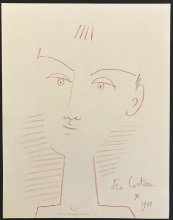 Sin Técnico Cocteau - Portrait of a Boy (Red Crayon)
