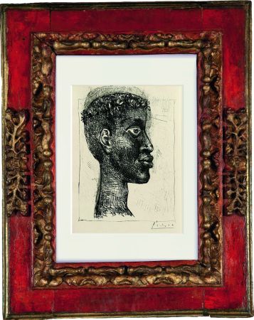 Aguafuerte Picasso - Portrait of Aimè Cesare