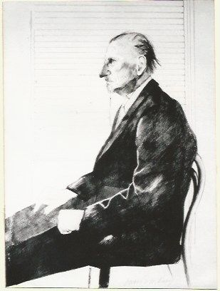 Litografía Hockney - Portrait of Felix Mann