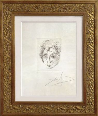 Punta Seca Dali - Portrait of Mar Chagall