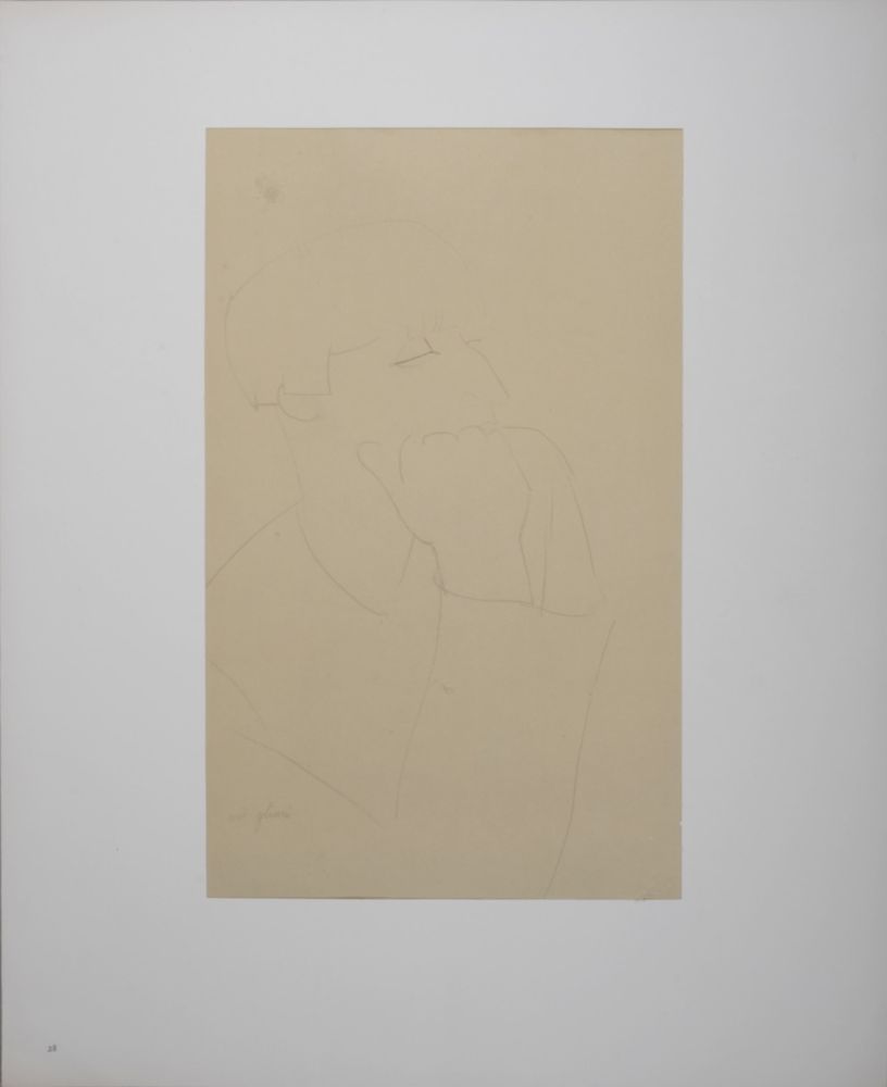 Litografía Modigliani - Portrait of Mme Renée Kisling