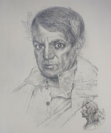 Grabado Dali - Portrait of Picasso