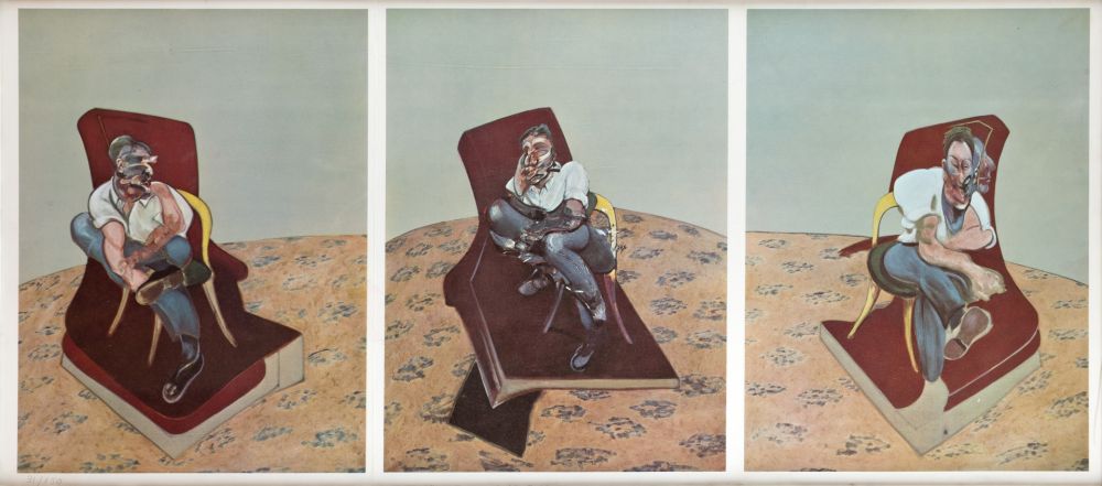 Litografía Bacon - Portrait von Lucien Freud 