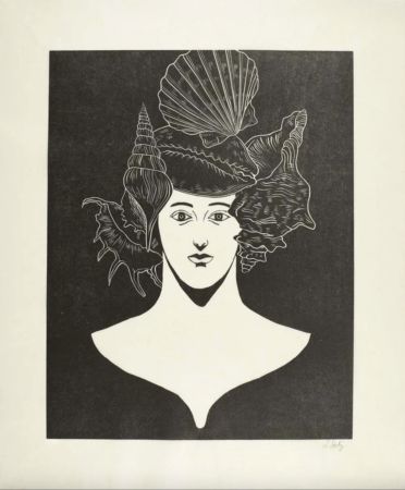 Grabado En Madera Party - Portrait With Shells