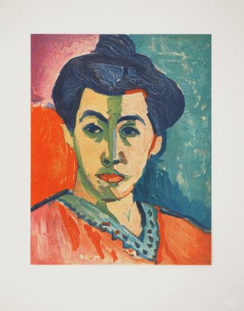 Litografía Matisse - Portrait à la raie verte