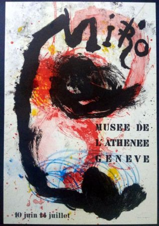 Cartel Miró - Poster for exhibition at Musée de l'Athenée Geneva