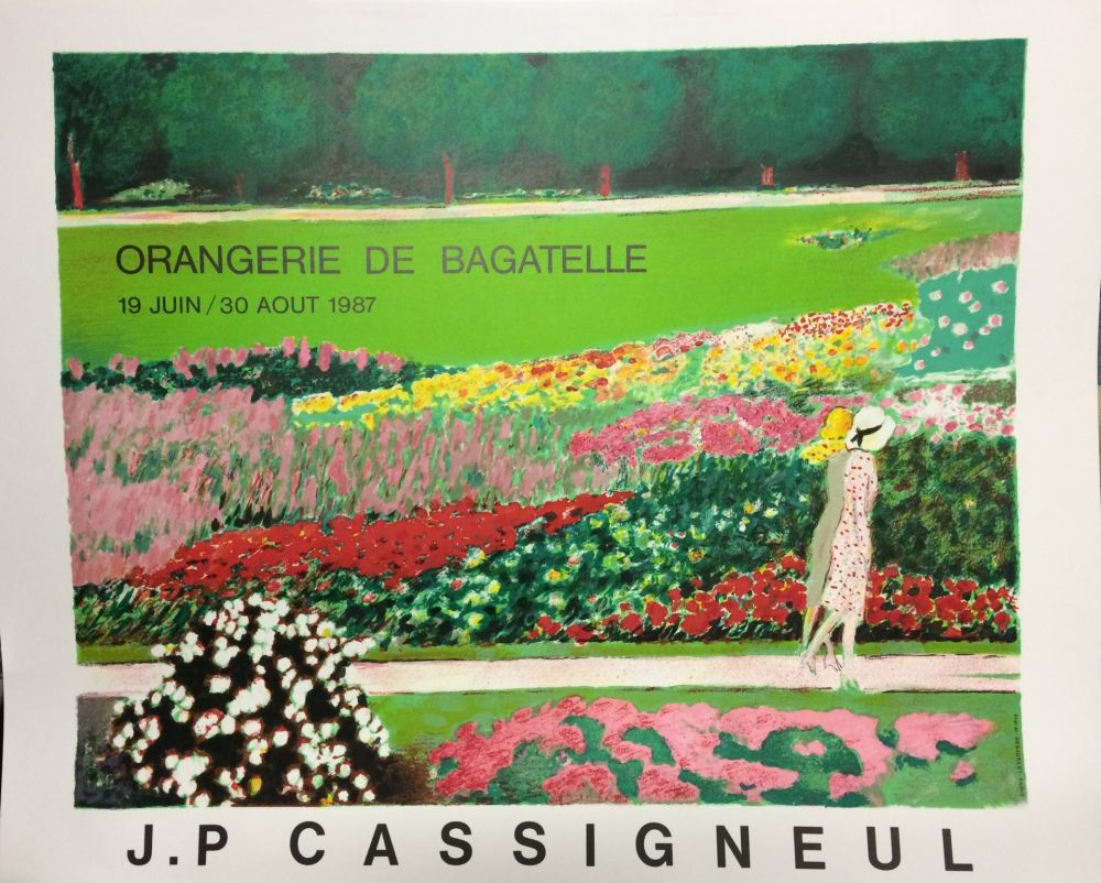 Litografía Cassigneul  - Poster for the exhibition at Orangerie de Bagatelle