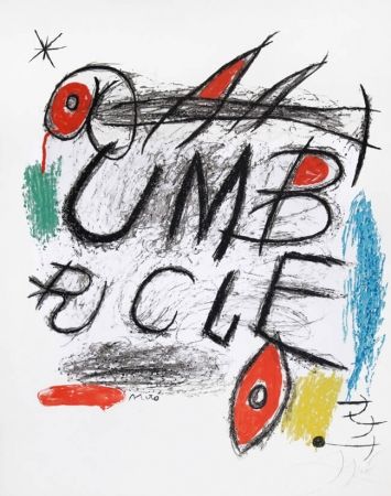 Litografía Miró - Poster for the film ‘Umbracle,’ 1973