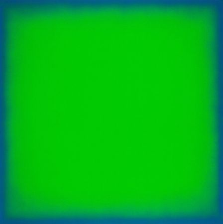 Serigrafía Yturralde - Postludio IV (Green and Blue)
