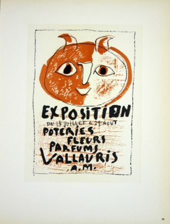 Litografía Picasso (After) - Poteries Fleurs  Parfums  Vallauris 1958