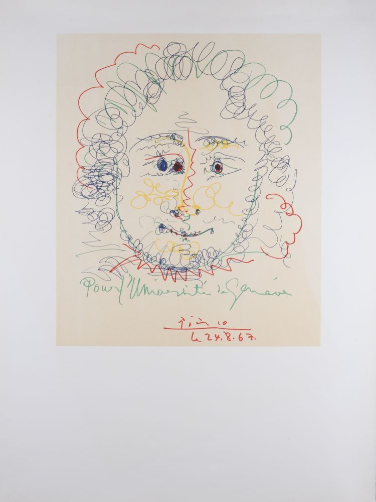Litografía Picasso - Pour l'Université de Genève