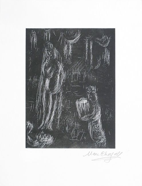 Linograbado Chagall - Pour Vava, planche 4