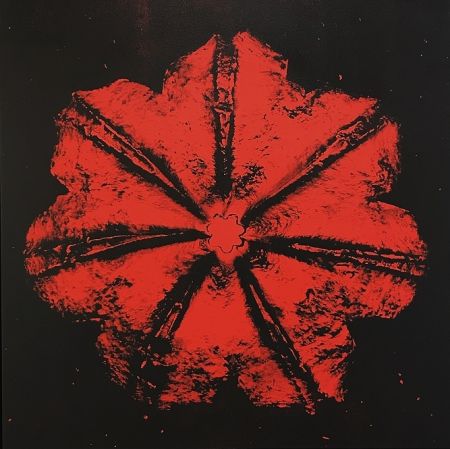 Serigrafía Robierb - Power Flower N-1 (Red on Black)