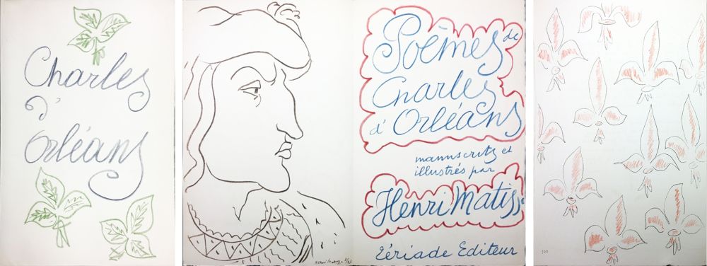Libro Ilustrado Matisse - POÈMES DE CHARLES D'ORLÉANS 54 lithographies par Henri Matisse (1950).