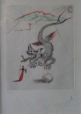 Aguafuerte Dali - Poèmes de Mao Tse-Toung : Le Dragon 