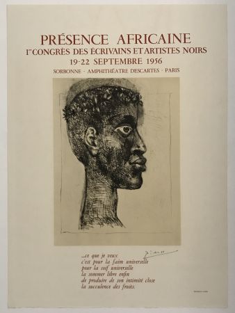Litografía Picasso - Presence Africaine