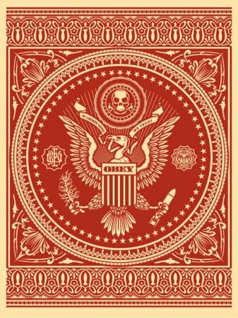 Serigrafía Fairey - Presidential Seal Red 