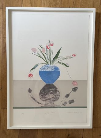 Litografía Hockney -  Pretty Tulips 