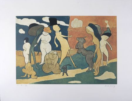 Litografía Ray - Promenade, 1968 - Hand-signed