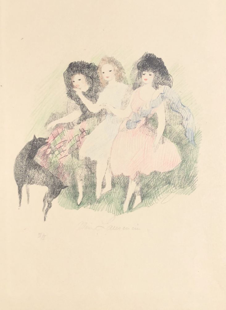 Litografía Laurencin - Promenade (Les Soeurs Brontë filles du vent)