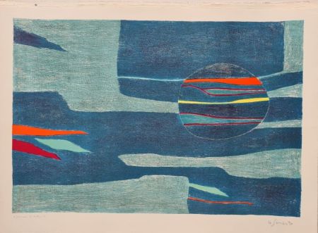 Litografía Singier - Provence Soleil Mer froide 