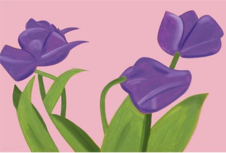 Serigrafía Katz - Purple Tulips 1 from the Flowers portfolio