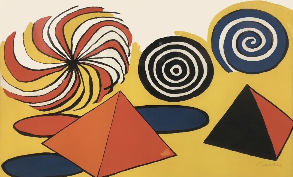 Litografía Calder - Pyramids & Spirales de Couleurs