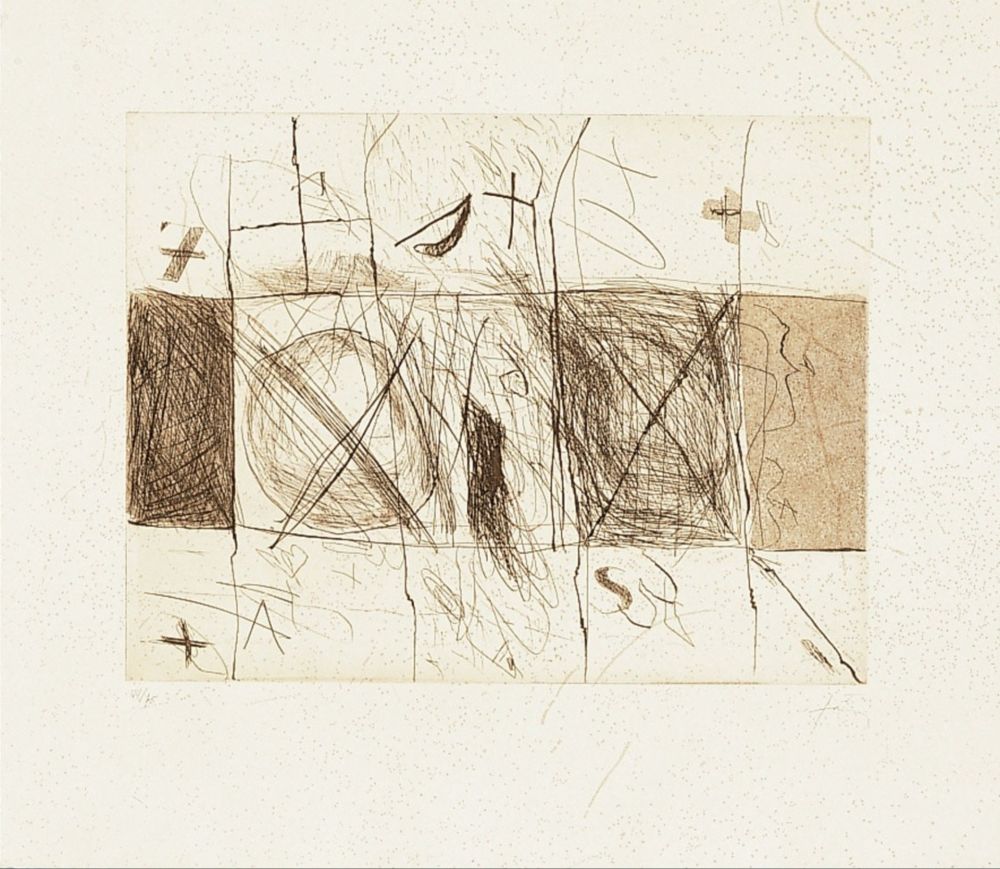 Grabado Tàpies - Quadrats i grafismes