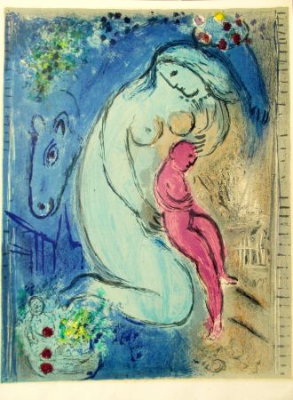 Litografía Chagall - Quai aux fleurs
