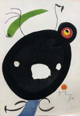 Aguafuerte Y Aguatinta Miró - Quatre Colors acarien El Mon IV