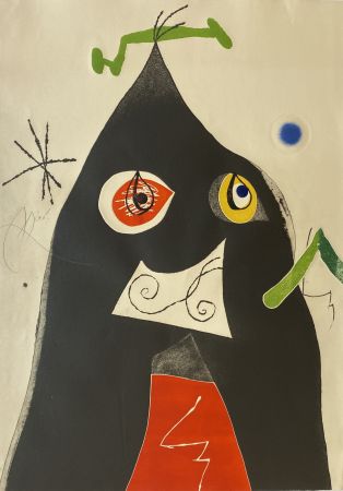 Aguafuerte Y Aguatinta Miró - Quatre Colors Aparien El Mon I (Four Colors will Beat the World I)